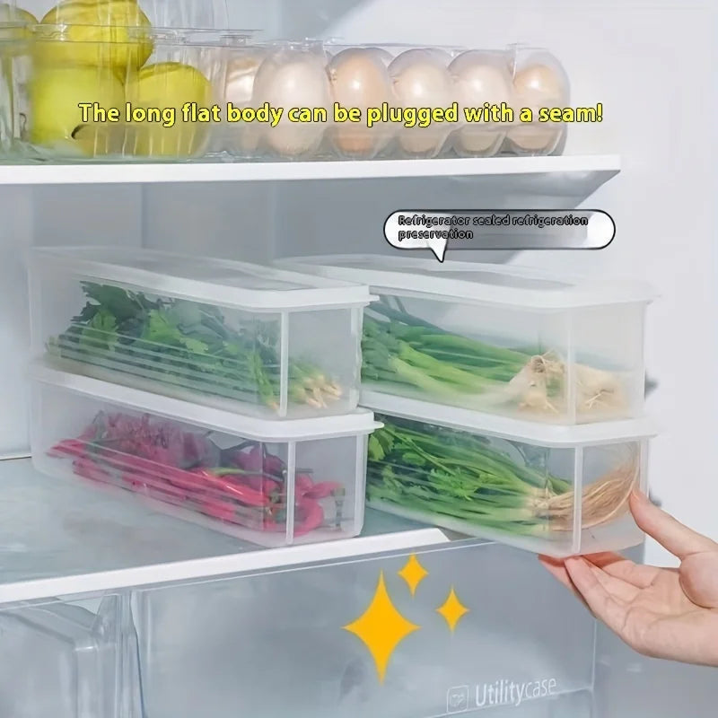 2pcs Refrigerator fresh-keeping storage box, fresh-keeping