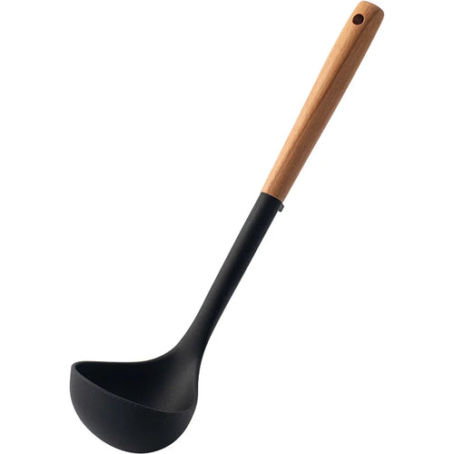 Silicone Kitchen Utensils Set Wooden Handle Non-stick Spatula Cookware