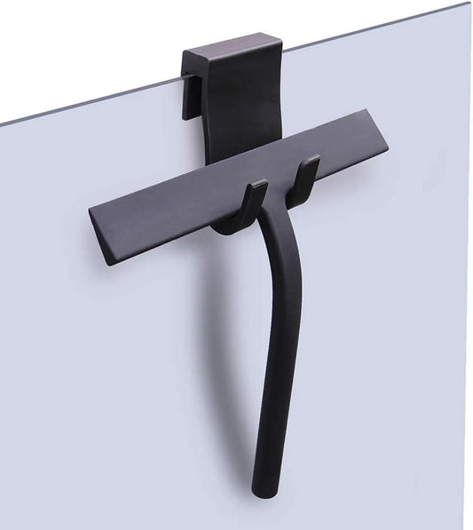 Matte Black Silicone Squeegee Streak Free Cleaning Shower Squeegee for