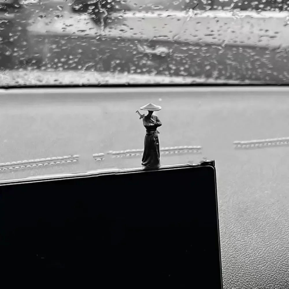 6Pcs/set Mini Chinese Swordsman Figure Exquisite Ancient Car Statue