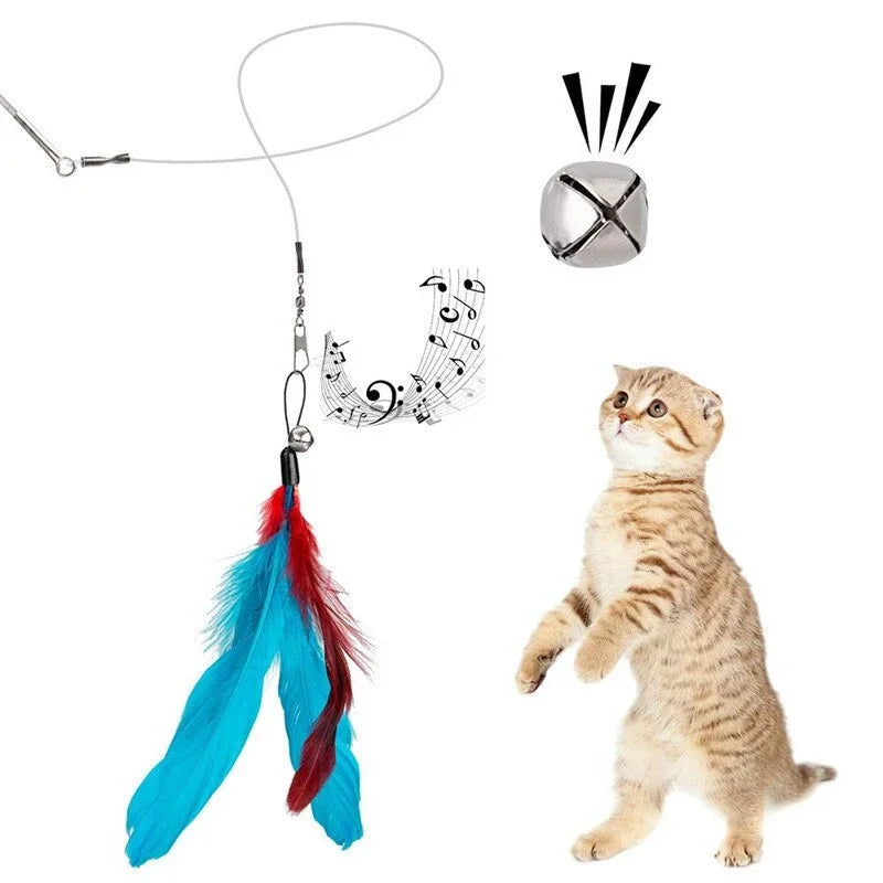 11pcs Replacement Cat Feather Toy Set Feather Replacement Head
