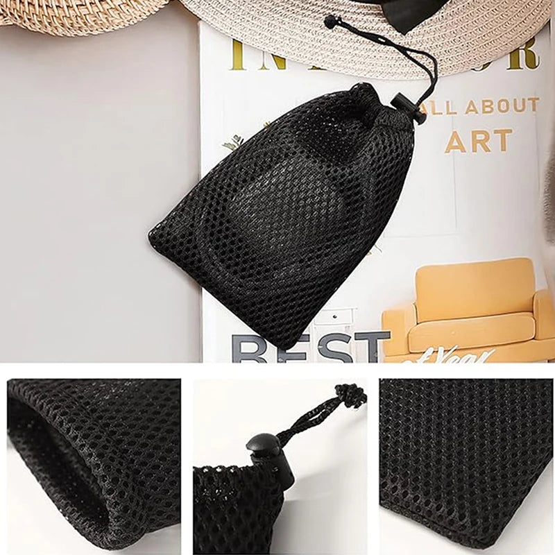 Nylon Mesh Drawstring Storage Pouch Bag Multi Purpose Travel & Outdoor