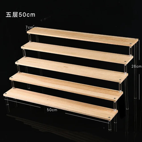 1-5 Tier Acrylic Display Stand,Clear Display Riser Rack for