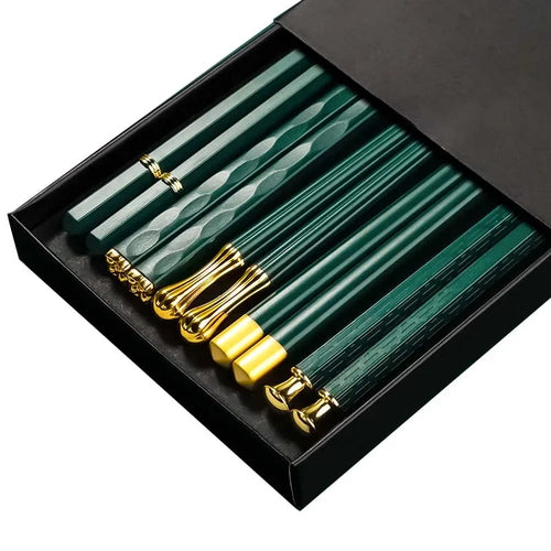 5Pairs High Quality Japanese Non-Slip Chopsticks Korean Home Hotel