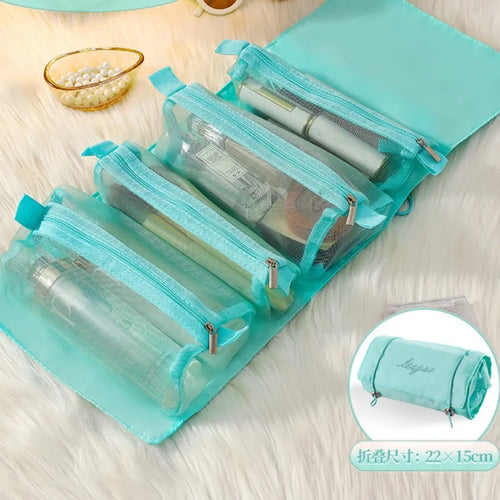 Detachable Cosmetic Bag Portable Large Capacity 4 in 1 Makeup Bags