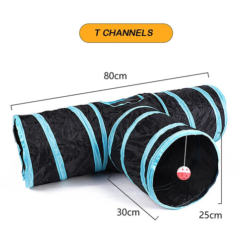 Cat Tunnel  Foldable Cats Tunnel Cat Toy Breathable Drill Barrel for