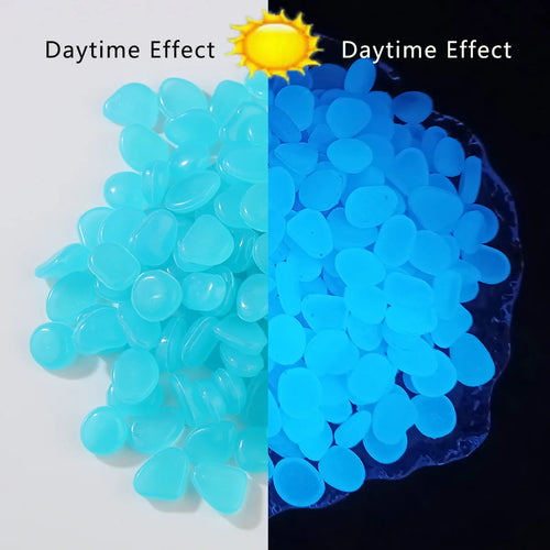 100PCSLuminous stone garden fish tank landscape glow-in-the-dark stone