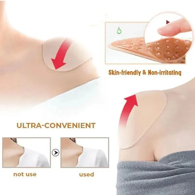 1 Pair Removable Breathable Women's Silicone Invisible Bra Straps,