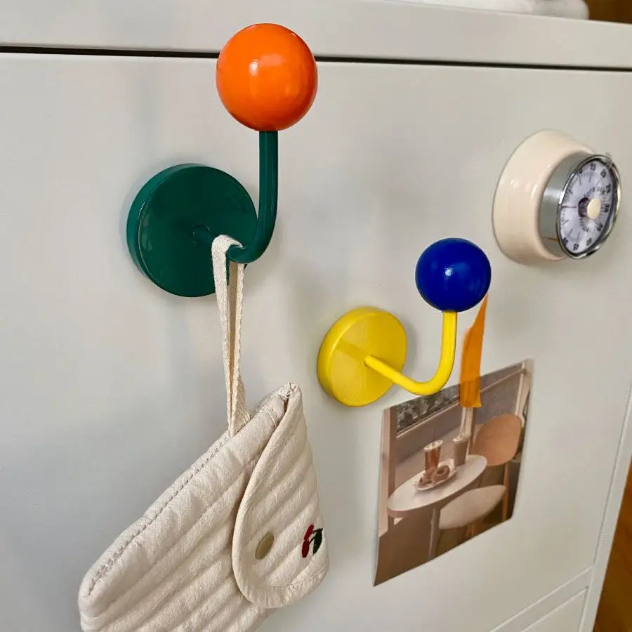 1PC Color Creative Magnetic Hook No Punch Magnetic Hook Kitchen