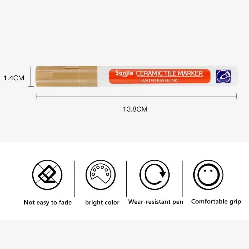 White Waterproof Tile Marker Grout Pen Wall Seam Repair Tool for