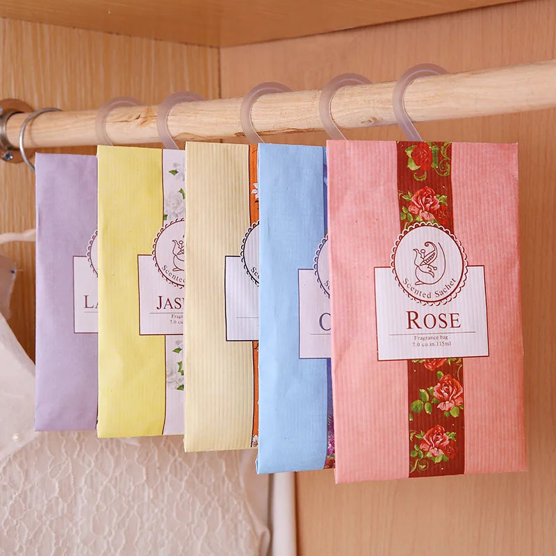 5pcs Natural Jasmine Rose Lavender Hanging Freshener - Long-Lasting