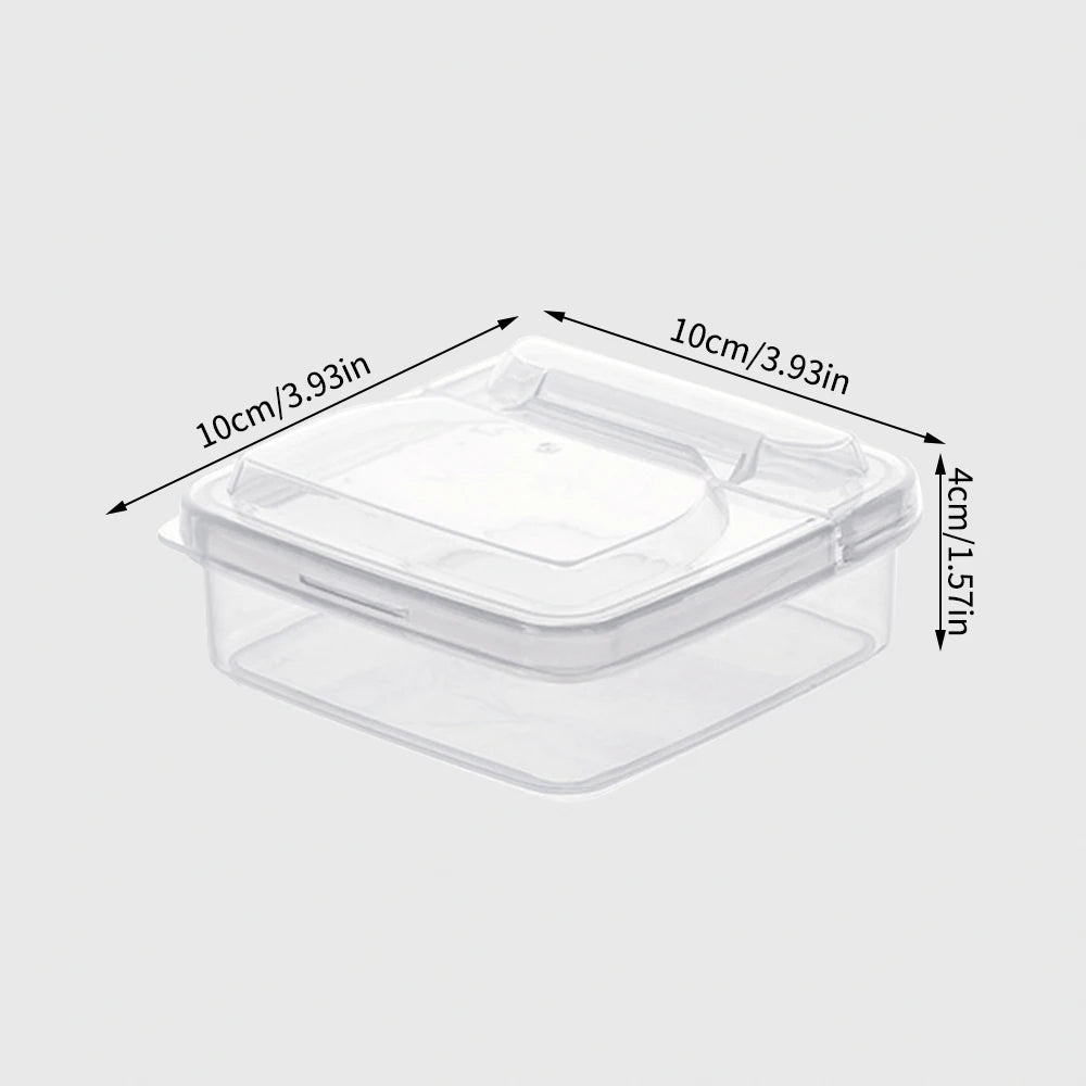1PC Transparent plastic flip storage box, square PP box, small items,