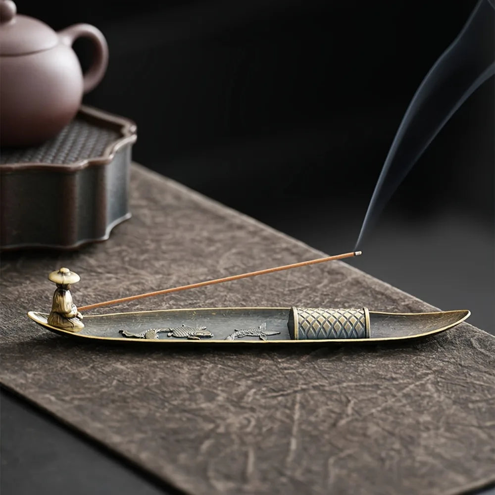Creative Incense Holder Aromatherapy Ornament Incense Holder Boat Old