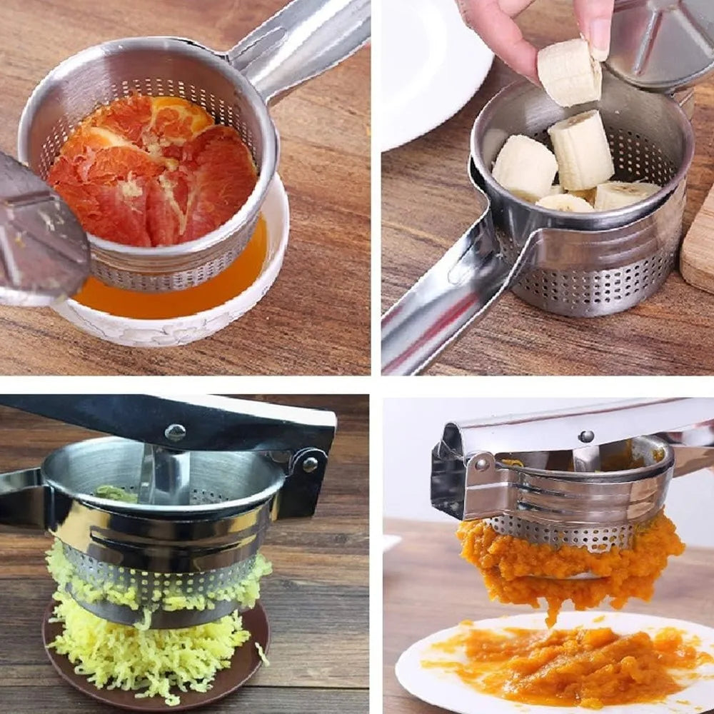 Potato Masher Kitchen Gadget Food Grade Stainless Steel Crusher Fruit