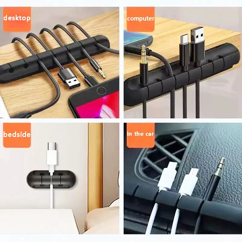 5/7-hole Data Cable Organizer, Desktop Charging Cable Storage