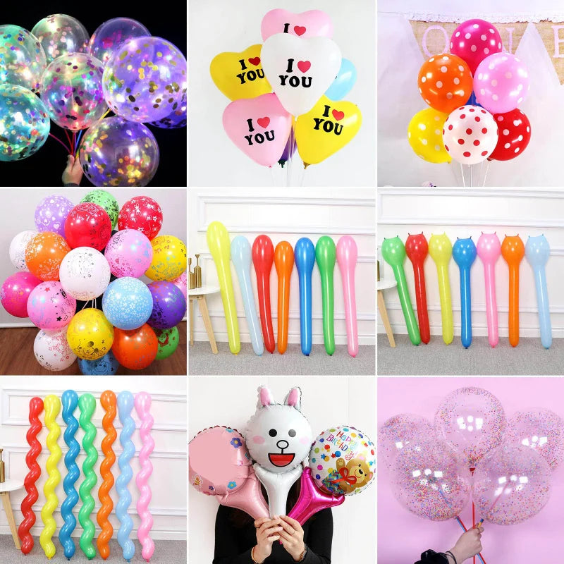 50/100 PcsNo gas pump provided Cartoon Balloons Decoration Helium