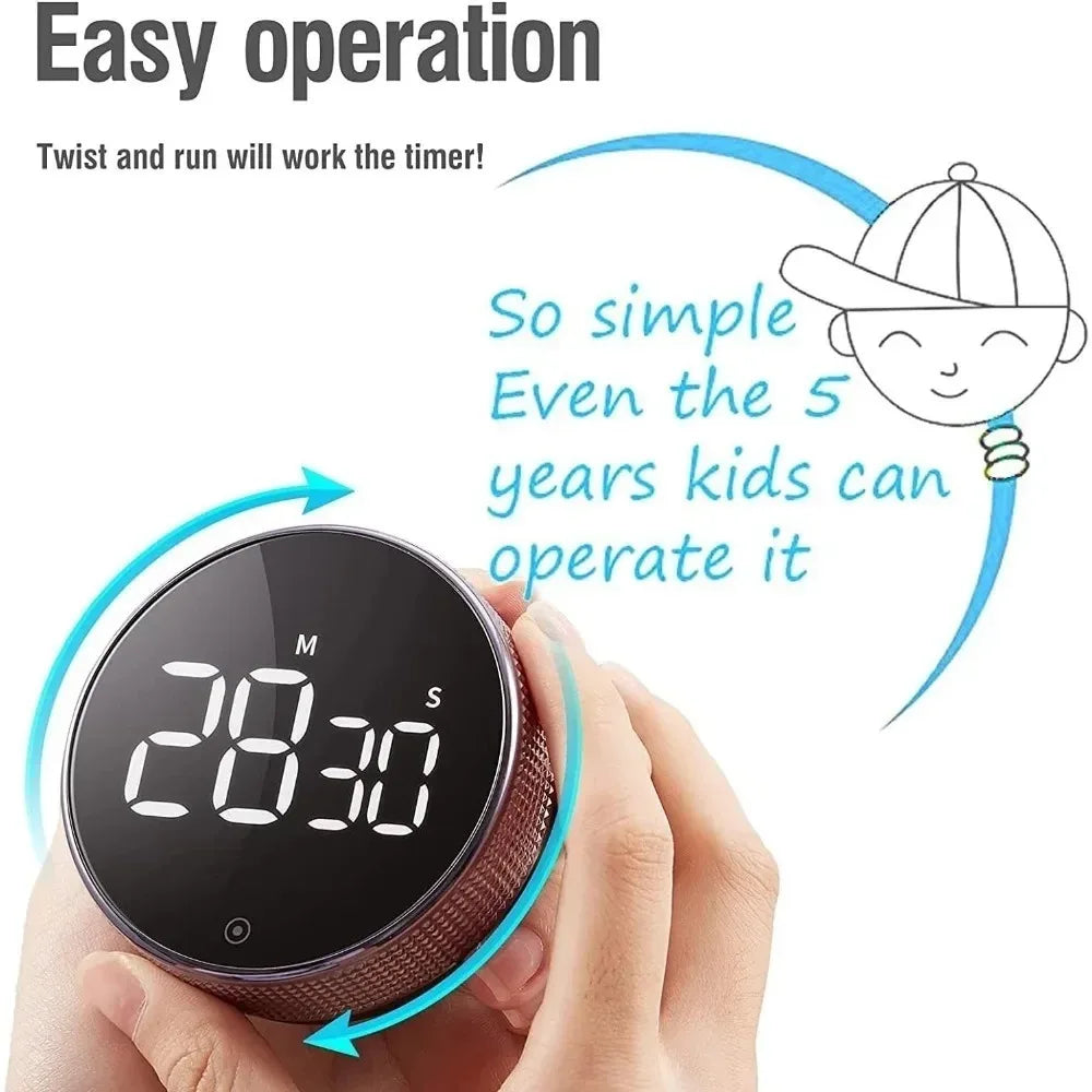1 Piece Digital Timer Large LED Display Kitchen Reminder Visual Timer
