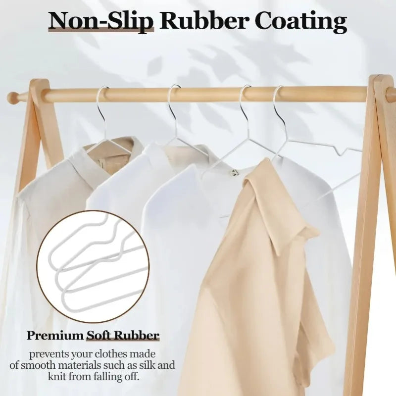 Non-Slip Coated Metal Suit Coat Hangers Heavy Duty Clothes Hangers