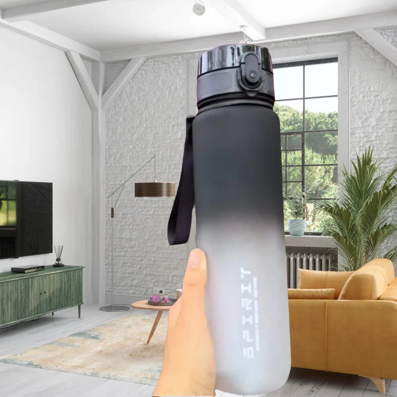 500ML/1000ML Large Capacity Sports Water Bottle Motivational Leak