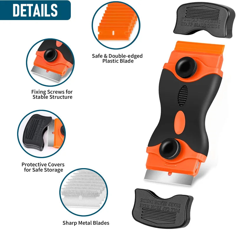 Plastic /Metal Razor Blade Scraper Edge Removal Tool with Blade Label