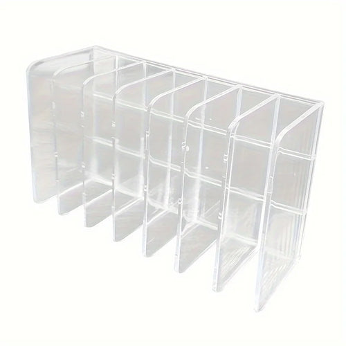 1pc Plastic Transparent 7-Slot Cosmetic Organizer Multi-Functional