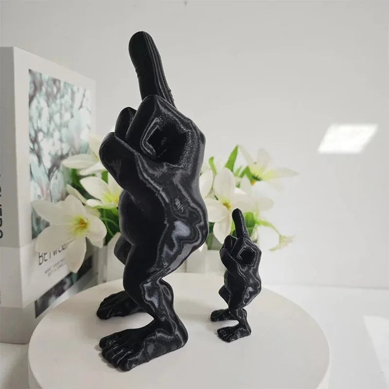 3d Printed Desktop Decorations Middle Finger Figure With Legs Refers