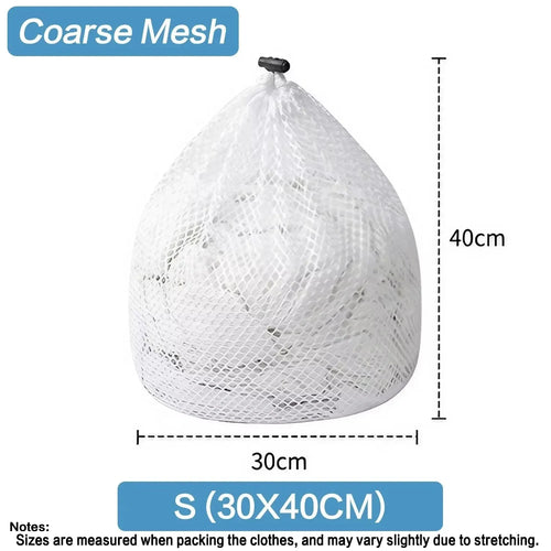 1PC Drawstring Laundry Bag Large Capacity 4 Size Fine Mesh Coarse Mesh