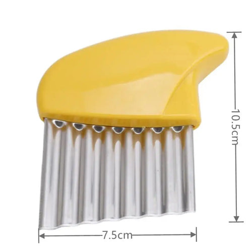 Stainless Steel Potato Chip Slicer Dough Vegetable Fruit Crinkle Wavy