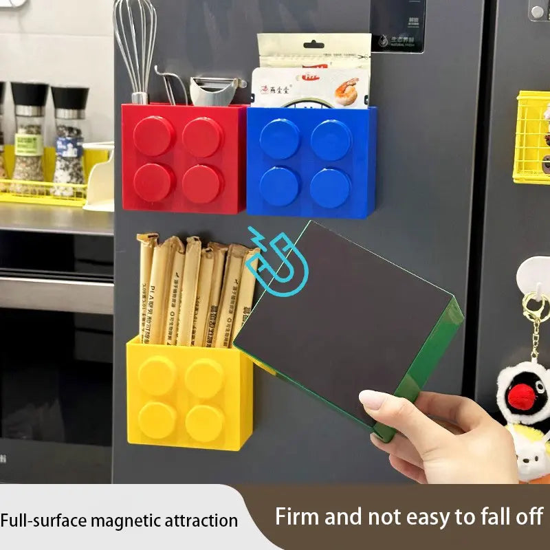 Magnetic wall-mounted narrow-edge kitchen straw, cling film storage