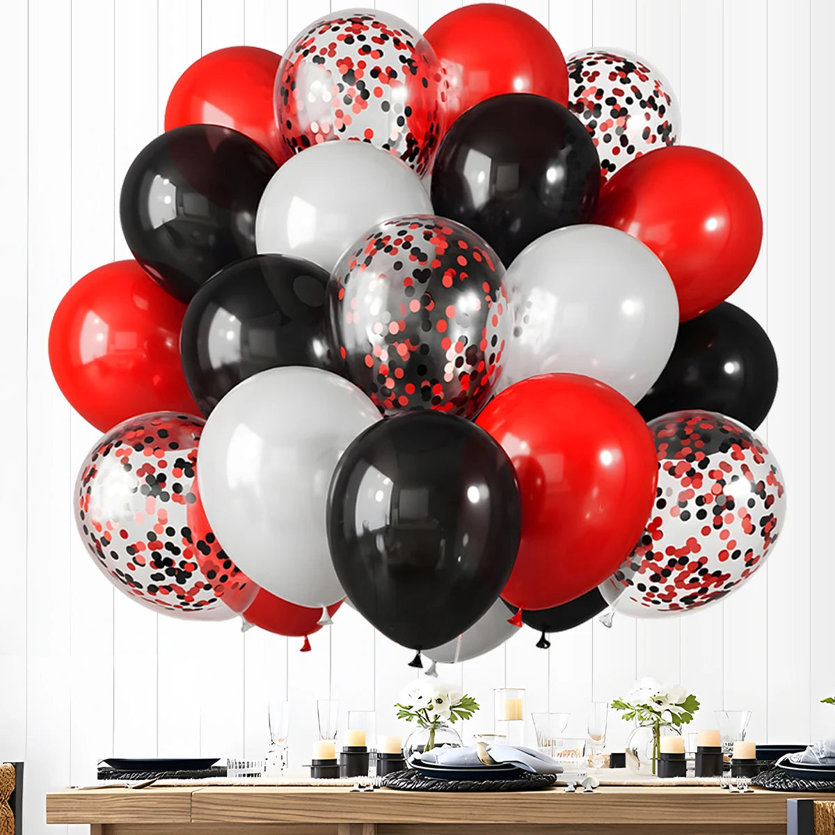 31/36/37/51/101Pcs Metallic Balloons Pearl White Latex Balloon Gold