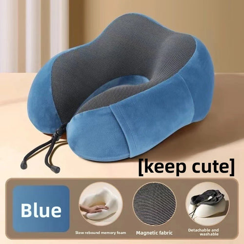 U Shaped Memory Foam Neck Pillows Soft Travel Pillow Massage Neck