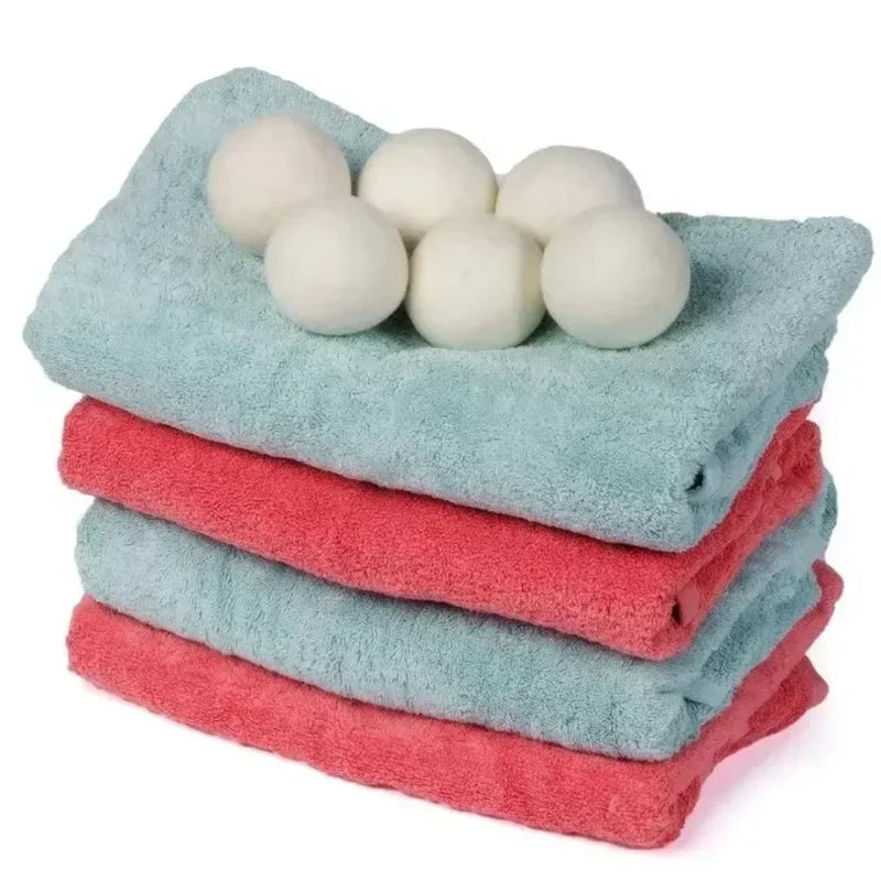 Wool Dryer Balls Reusable Natural Fabric Softener Laundry Washing
