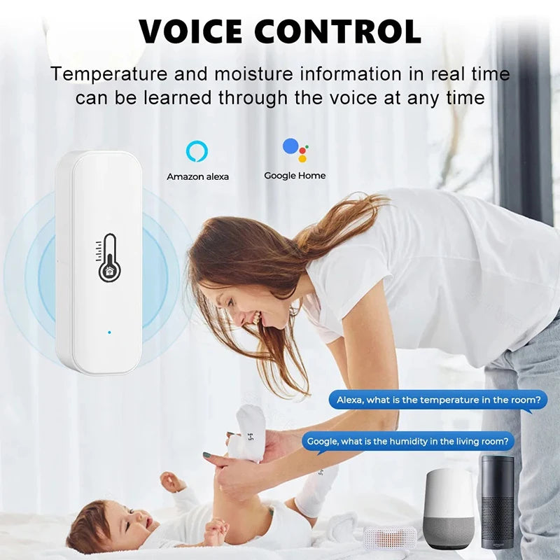 2PCS Tuya Zigbee WiFi Temperature Humidity Sensor Home Connected