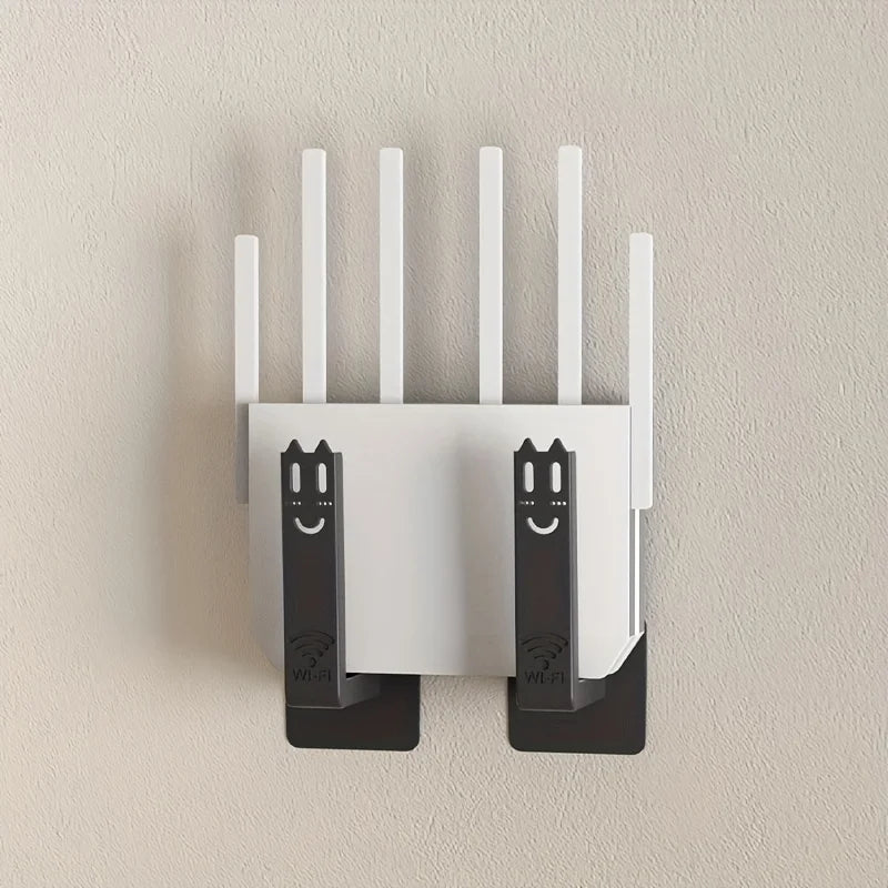 2pcs Drill-Free Router Mounting Rack-Wall-Mounted Set-Top Box Holder