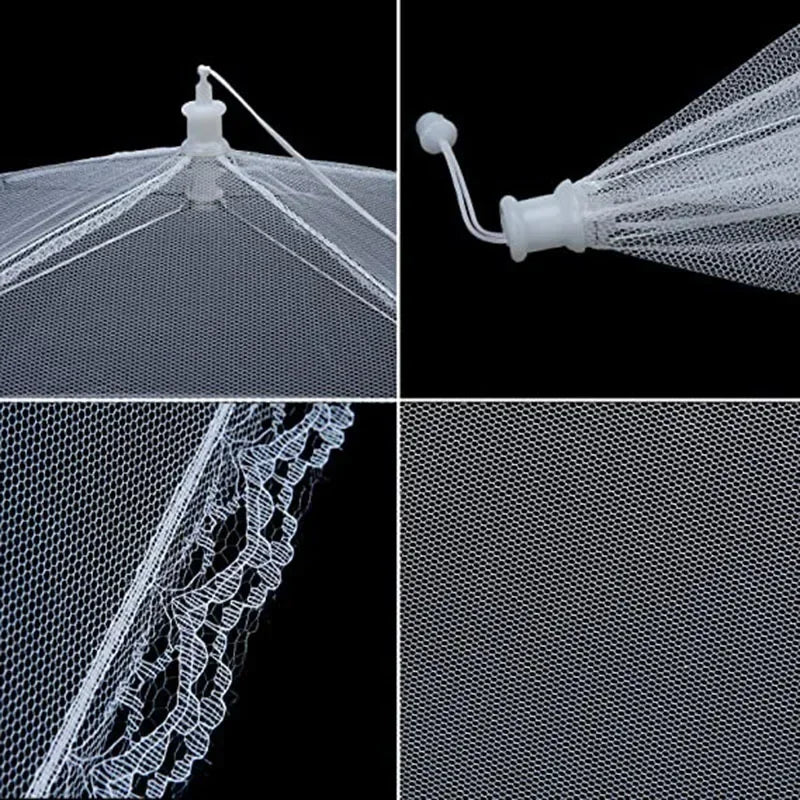 Foldable Food Mesh Cover Fly Anti Mosquito Pop-Up Food Cover Umbrella