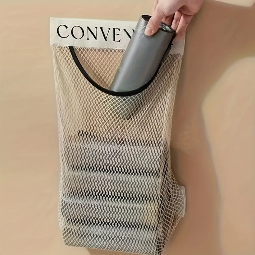 1Pc Wall Mounted Plastic Bag Organizer,Reusable,Household