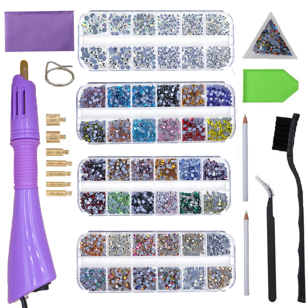 Hotfix Applicator DIY Hot Fix Rhinestone Applicator Wand Tool Kit with