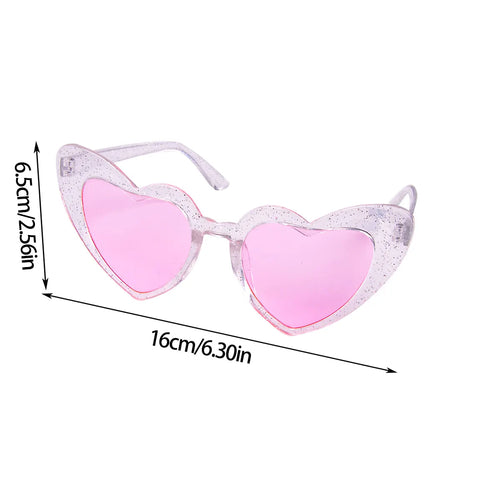 Bachelorette Party Heart Shaped Glasses Black White Pink Avocado Green