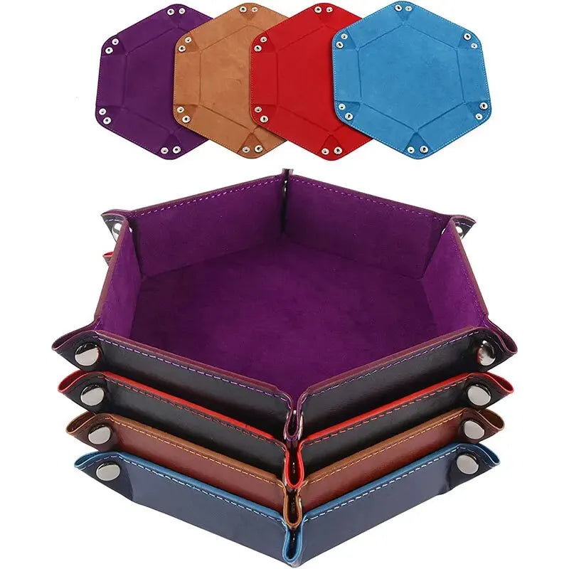1pc Hexagonal Dice Tray and Miscellaneous Storage Box Board Game Dice