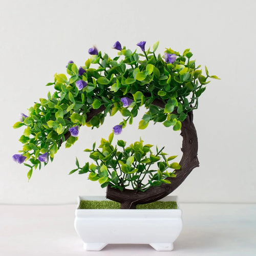 Artificial Plants Bonsai Simulated Tree Potted Plants Fake Flowers