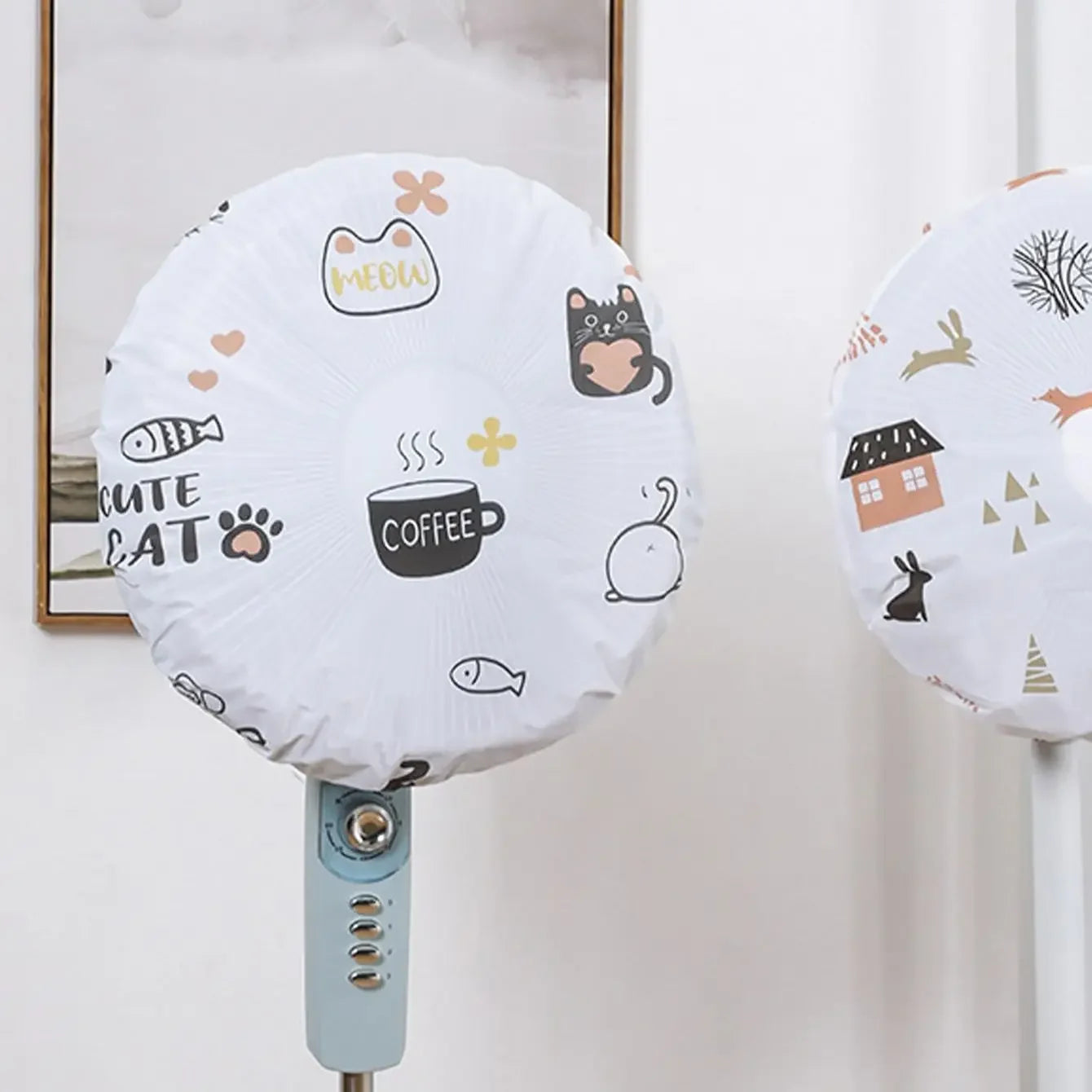 1pc-Fan Protective Cover Dust Cover, Waterproof Fan Cover Household