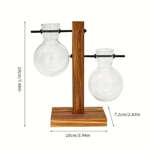 Hydroponic Glass Vase, Vintage Desktop Plant Terrarium Planter Bulb