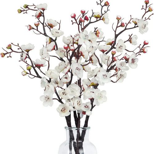 1pc Artificial Flowers Spring Plum Blossom Peach Branch Silk Flowers