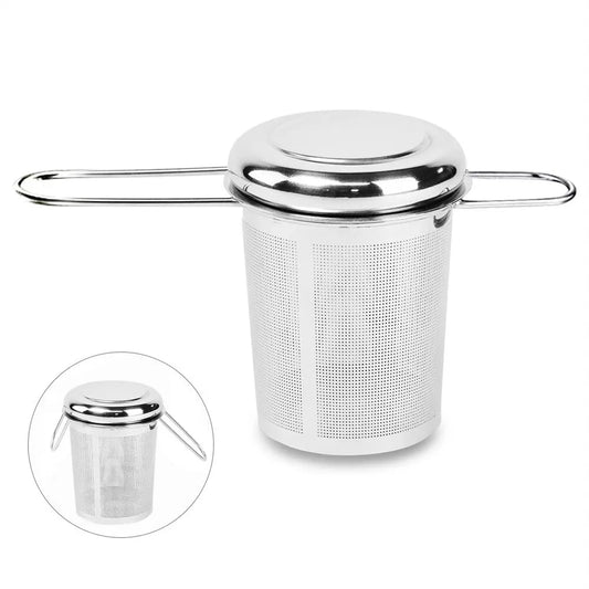 Stainless Steel Mesh Tea Infuser with Lid Reusable Cup Strainer Loose