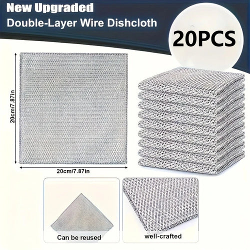 Thickened Steel Wire Cleaning Cloth Non-Scratch Double-layer Iron