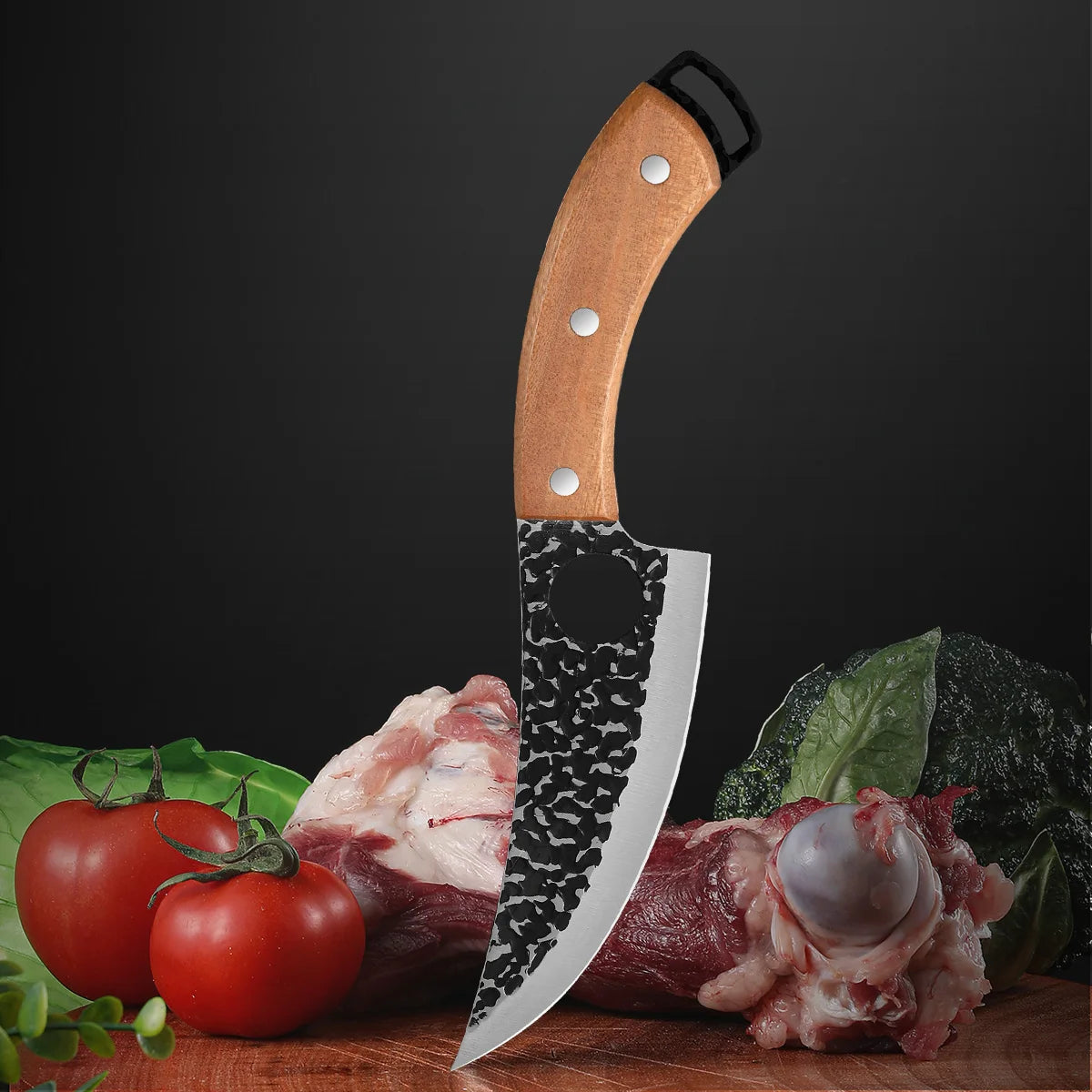 Handmade Forged Kitchen Knife Butcher Knife Boning Knives Meat Cleaver