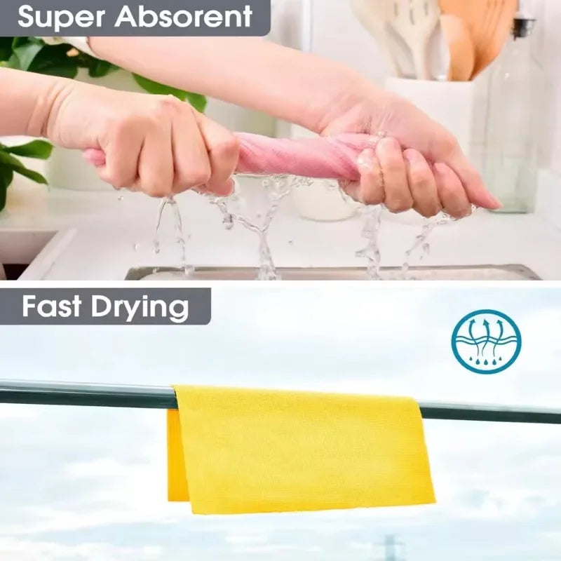 Reusable Cleaning Wipe Household Kitchen Cloth Microfiber Towel Rolls