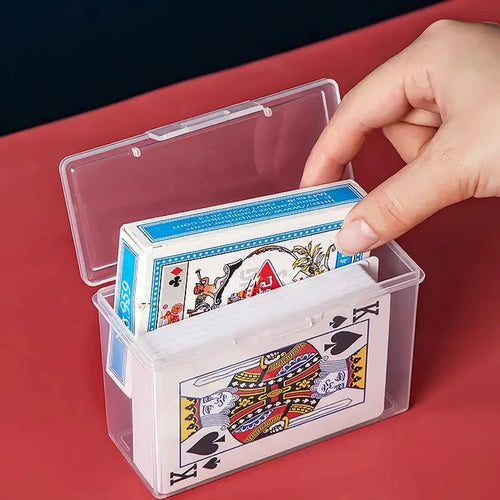 New Transparent Plastic Boxes Playing Cards Container PP Storage Case
