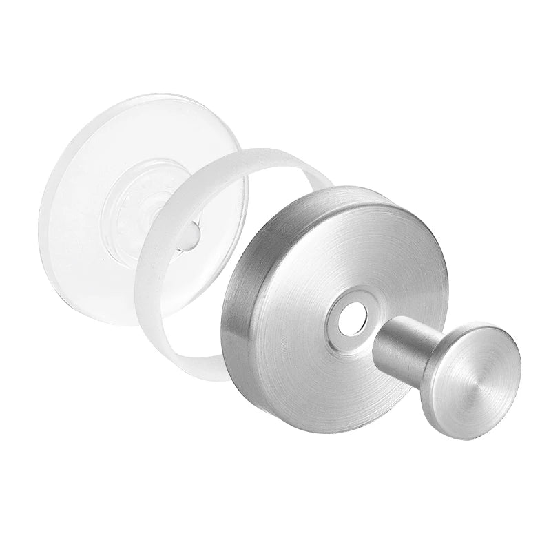 Reusable Stainless Steel Suction Cup Hook Waterproof Wall Mount Hooks