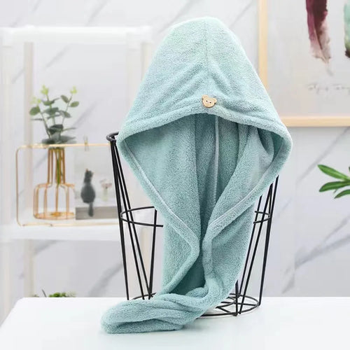 Women Long Hair Quick-Dry Hair Towel Soft Microfiber Towels Shower Cap